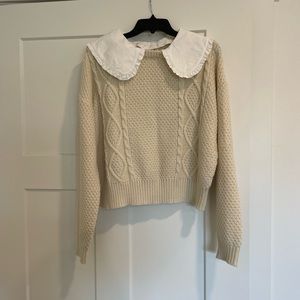 Knit Sweater with removable collar